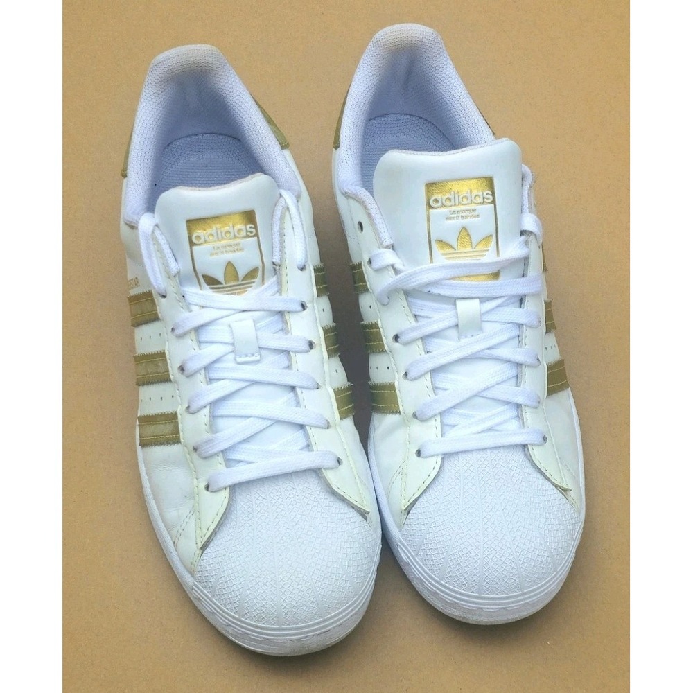 adidas Originals Superstar SNEAKER WOMEN Size 10 Low Top Lace-Up Leather White